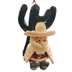 Southwestern Santa Christmas Ornaments Cactus Sombrero Sarape Santa Ornaments